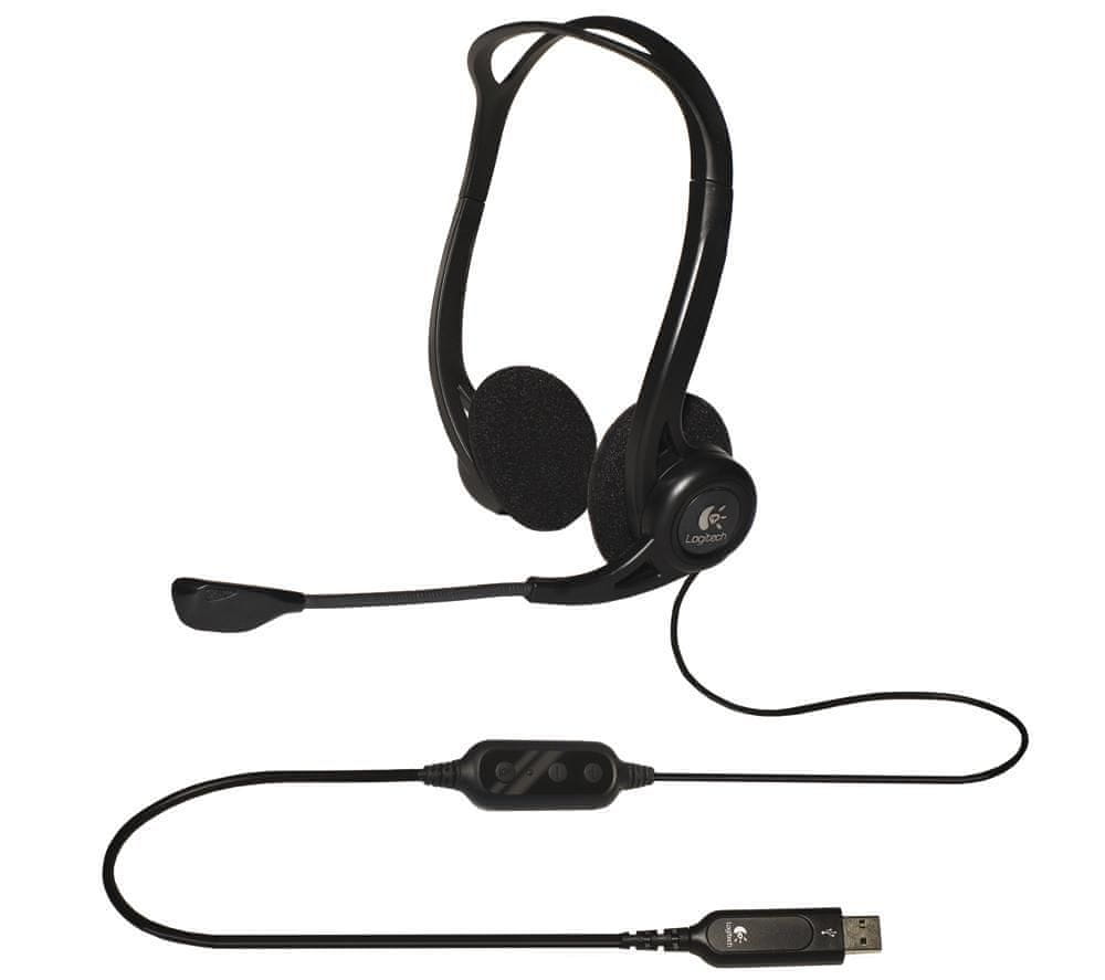 Słuchawki + mikrofon Logitech PC 960 Stereo Headset USB 981-000100