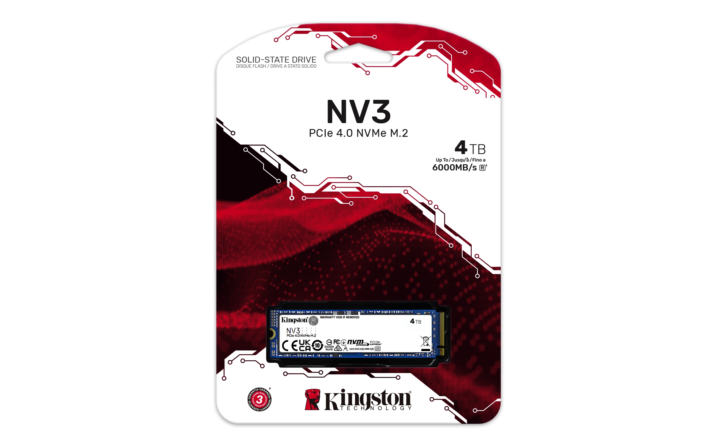 KINGSTON SSD 4TB NV3 M.2 2280 PCIe 4.0 NVMe SSD — 6