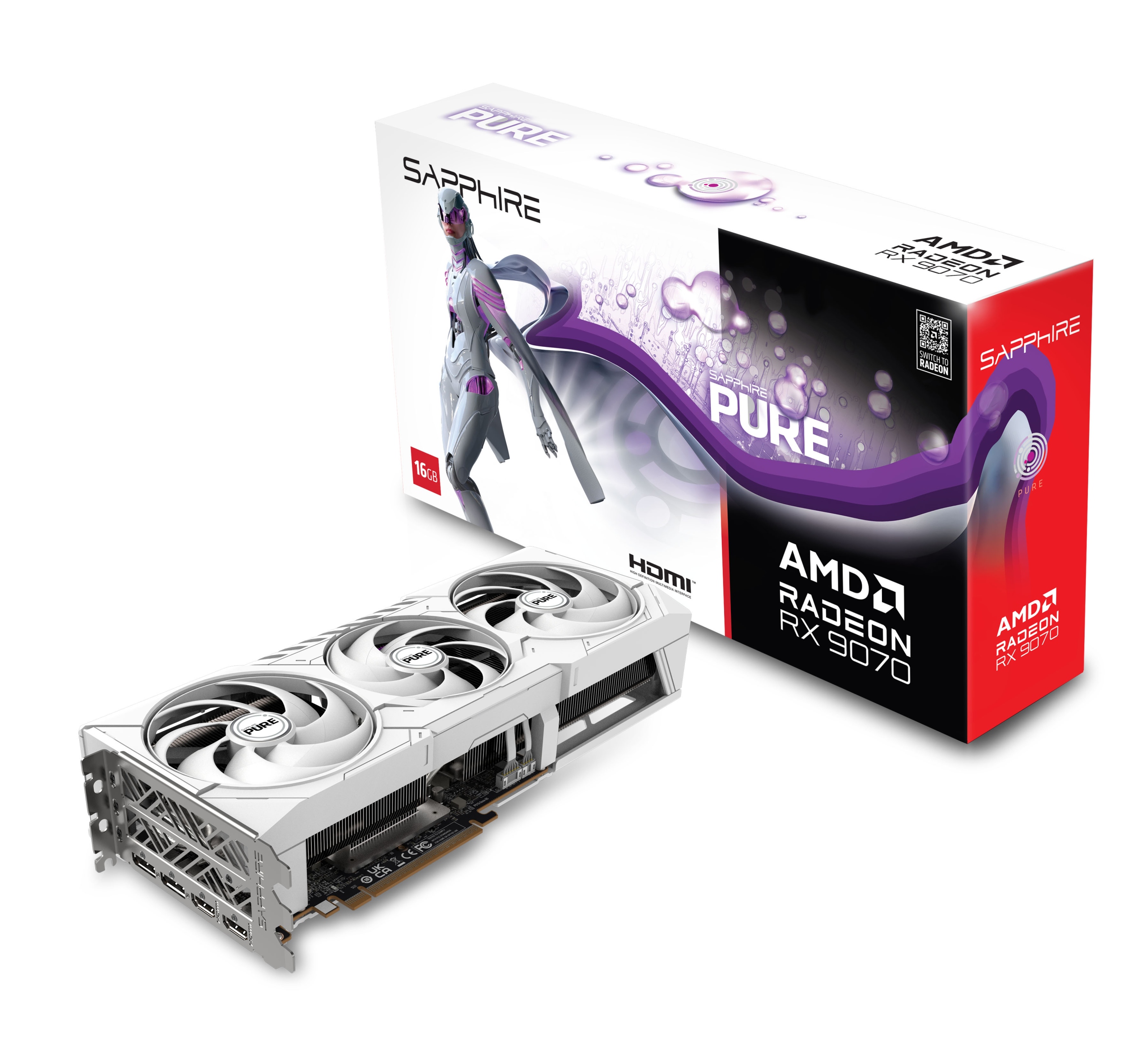 Karta graficzna Sapphire Radeon Rx 9070 Pure 16GB Oc GDDR6 256bit 2DP/2HDMI