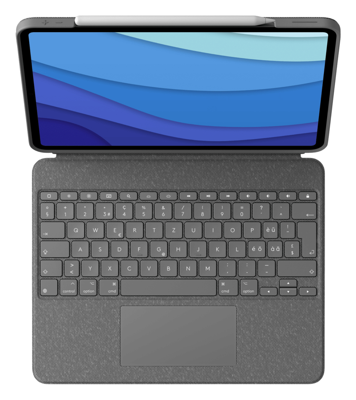 Logitech Combo Touch для iPad Pro 12,9 дюйма (5,6-го поколения), серый