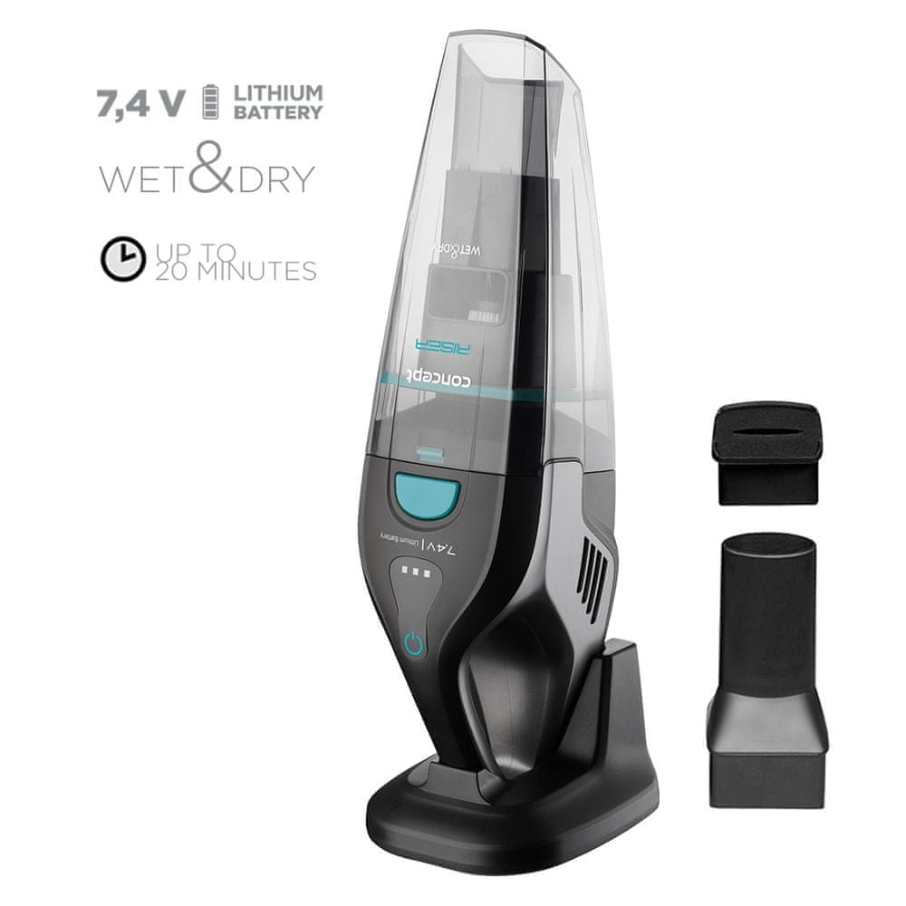 Odkurzacz Ręczny Concept VP4350 Hepa12 Czarny Czas pracy bezprzewodowej 20 min