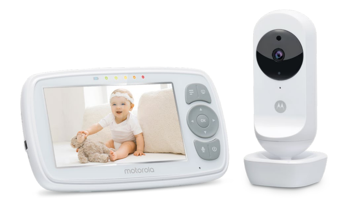 Niania Elektroniczna Motorola EASE34 Tryb Nocny 4,3" Termometr Kołysanki