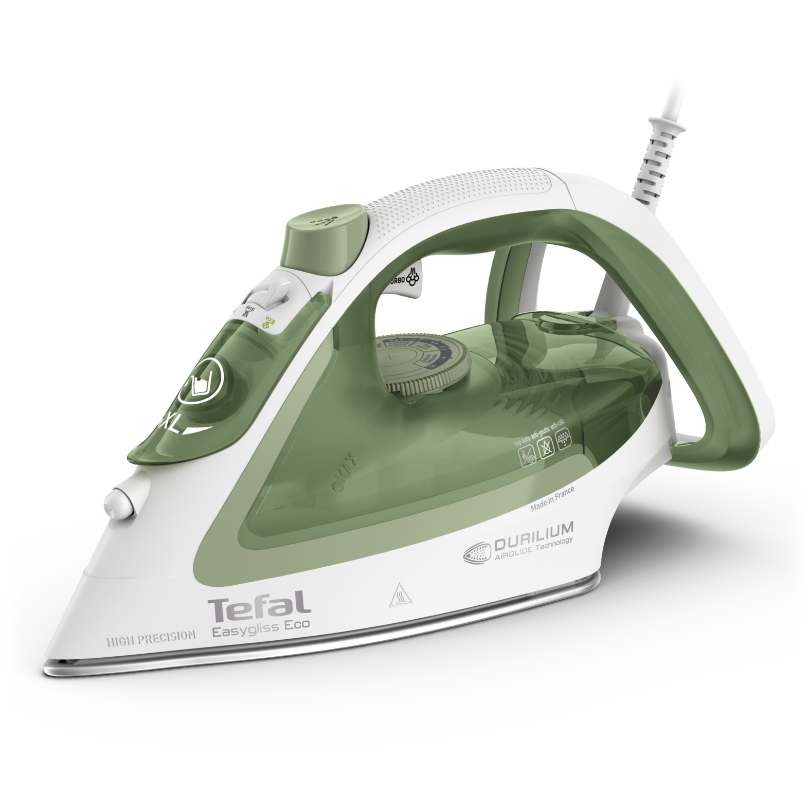 Tefal Easygliss Eco 5781 Żelazko suche i parowe Podeszwa Durilium Airglid