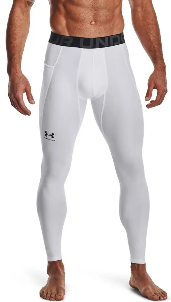 Pánské sportovní tréninkové legíny Under Armour bílé vel. L