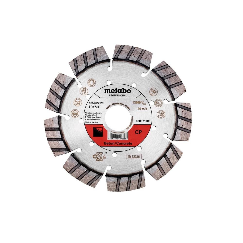 Metabo Silný Diamantový Kotouč Pro Řezání Betonu 125 MM Cp 628571000