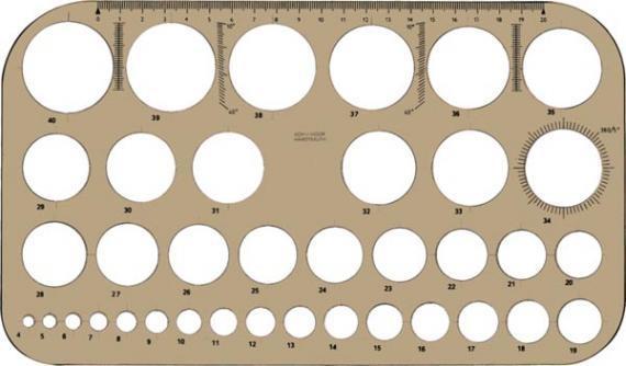 

Szablon kółka 165 x 282 mm Koh-i-noor 37 rozmiarów