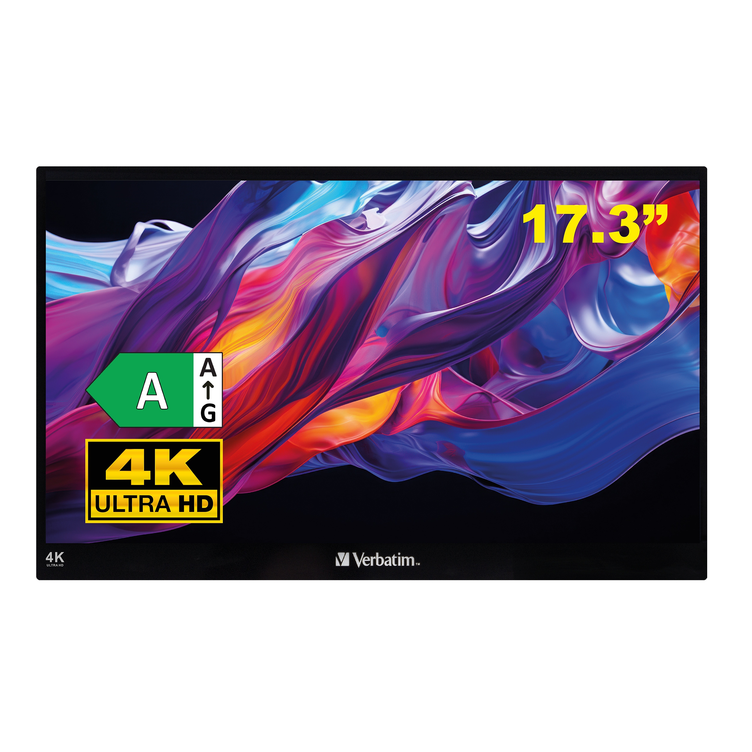 Monitor przenośny Verbatim 17,3” 4K Uhd Touch Usb-c Hdmi Alu