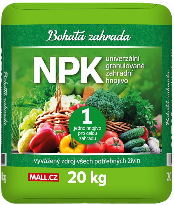 Dusíkaté hnojivo Bohata zahrada granule 20 kg