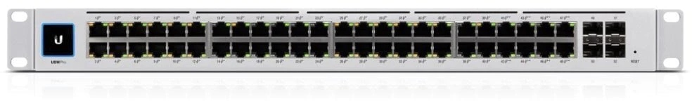 UBIQUITI UniFi Switch 48 port, Layer 3, PoE++,(40) GbE PoE+, (8) GbE PoE++, (4) 10G SFP+, 600W — 8
