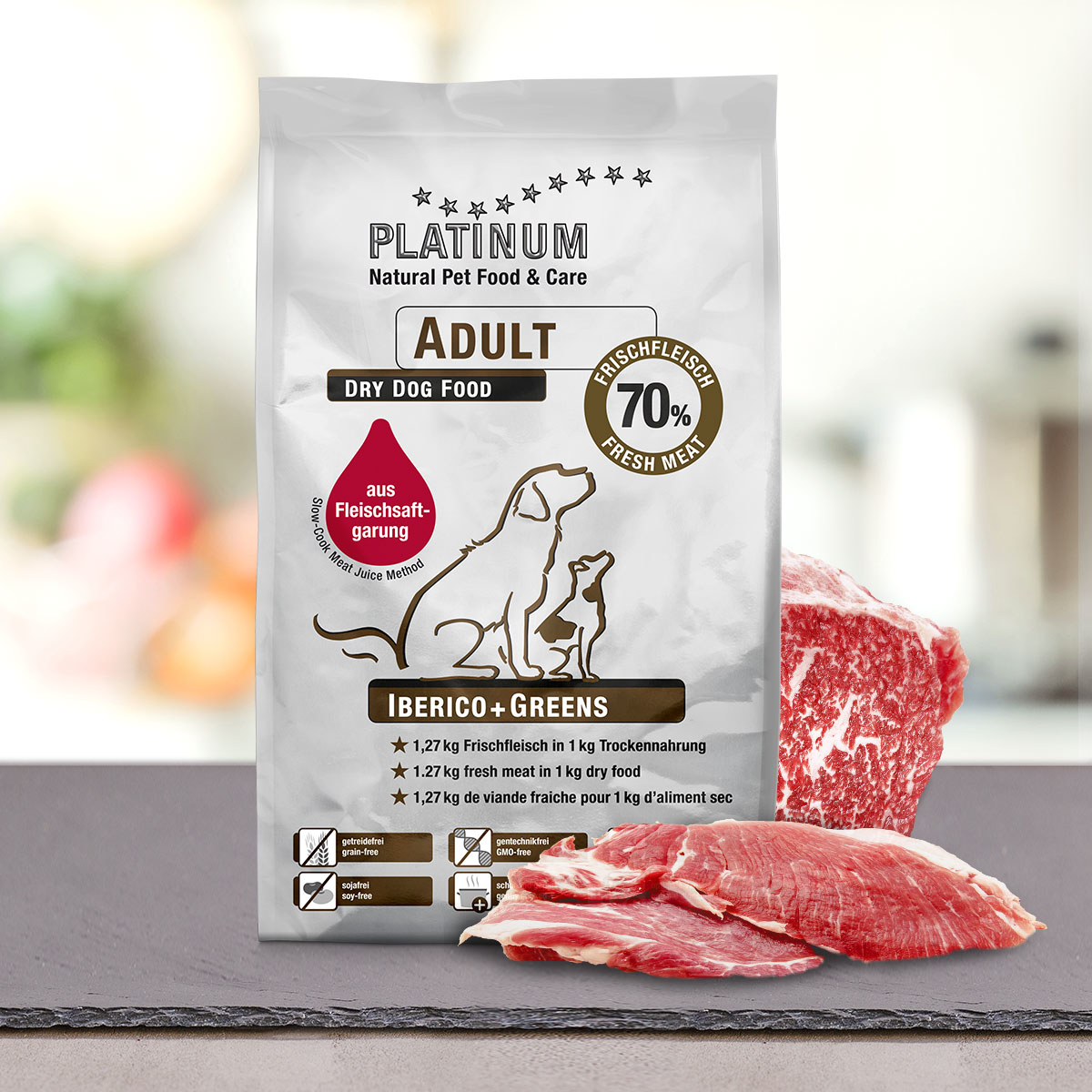 Levně Platinum Natural Iberico Greens z divočáka se zeleninou 5 kg