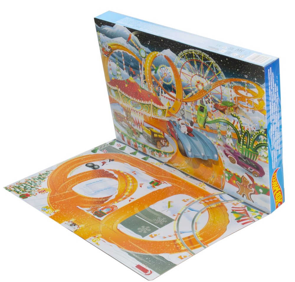 Адвент-календарь Hot Wheels HCW15, 8 машинок 1:64 и аксессуары, от 3 лет — фото 4