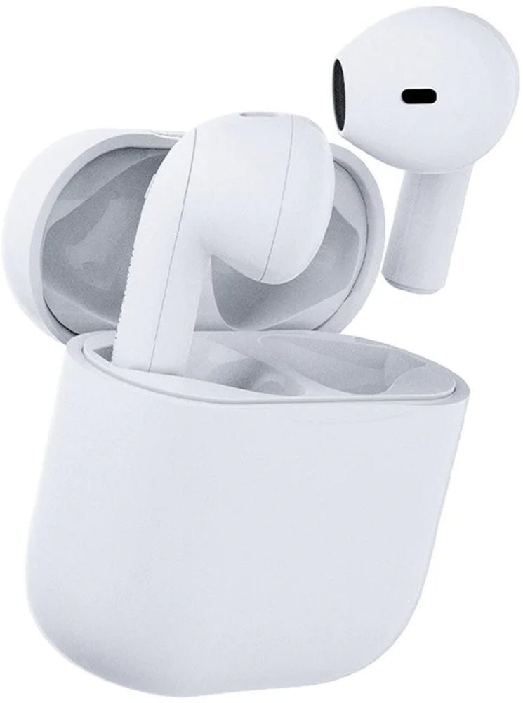 Bezdrátová sluchátka do uší Happy Plugs Joy Stylish, nabíjecí pouzdro , bílé