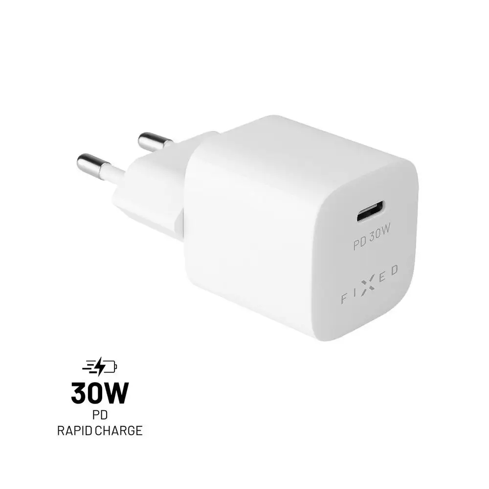 Mini adapter,USB-C, 30W, bílý Fixed