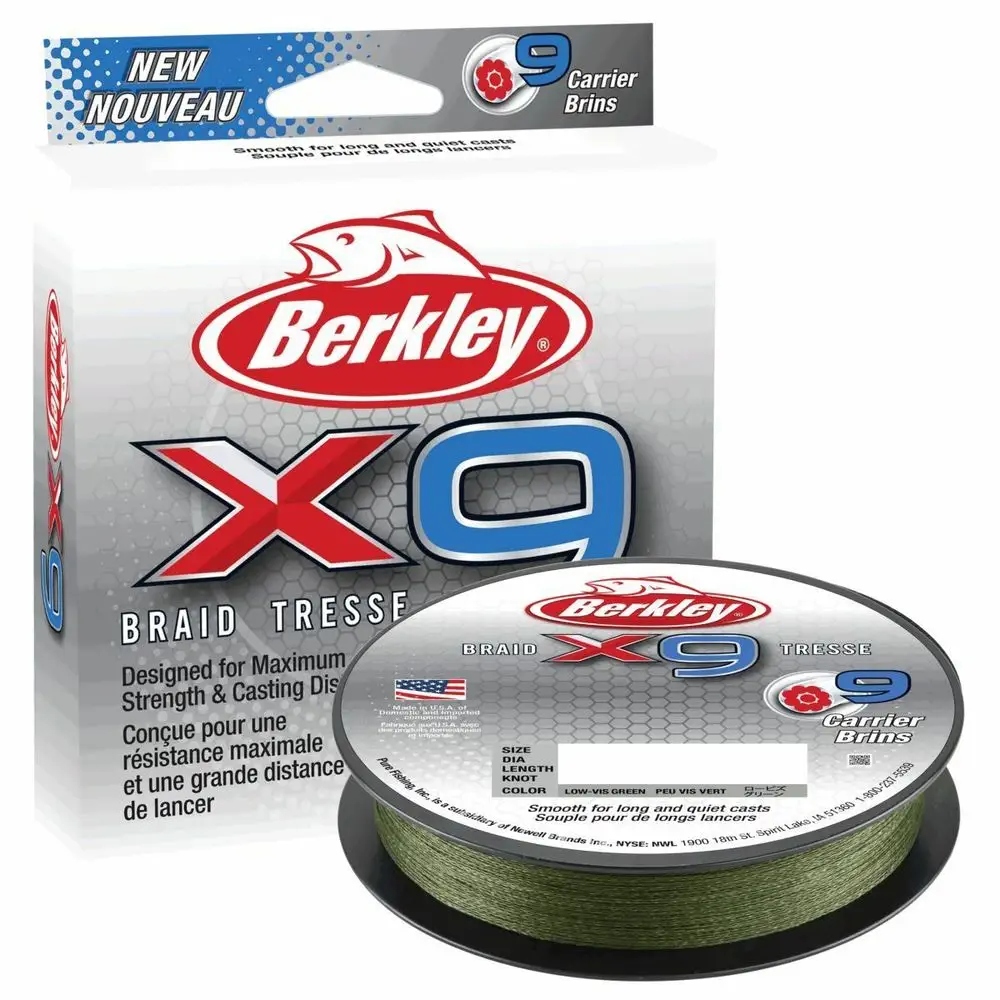 Plecionka Berkley X9 Low Vis Green 0,08 mm 150 m zielona 1486810