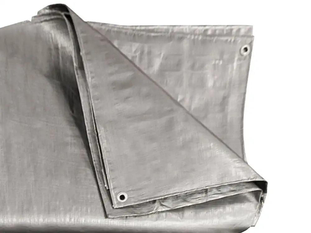 Plandeka srebrna 4x5m mocna 160g/m2 wodoodporna mrozoodporna
