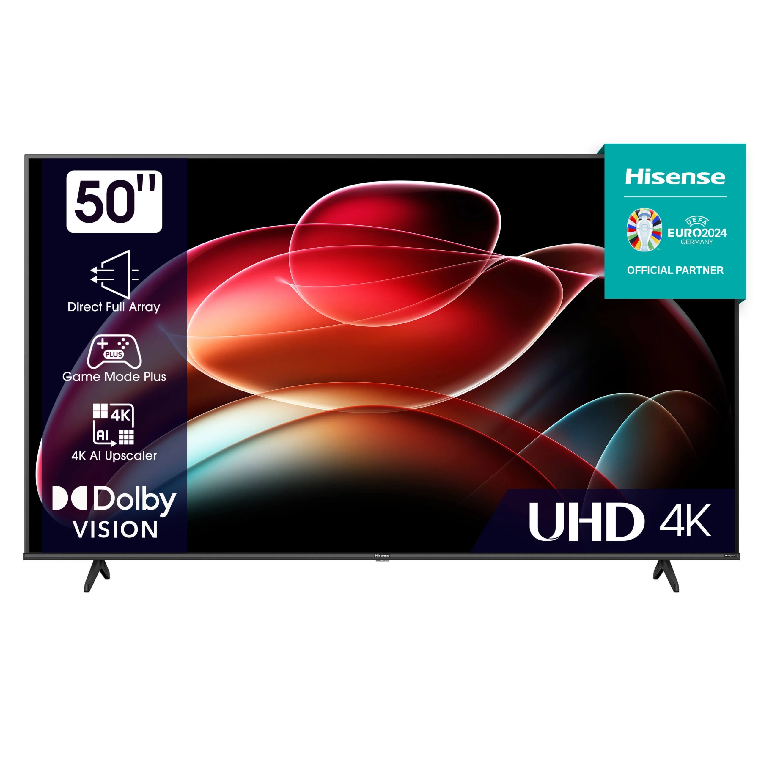 TV LED 50" Hisense 50A6K 4K UHD SmartTV VIDAA HDR10+ Wi-Fi, Bluetooth Rozdzielczość ekranu (px) 3840 x 2160