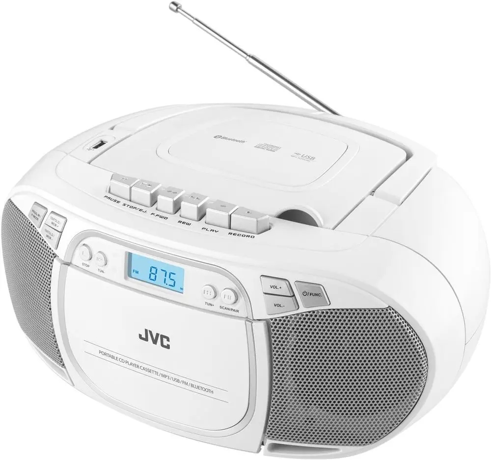 Radiomagnetofon s CD Jvc RC-E451W, bílý