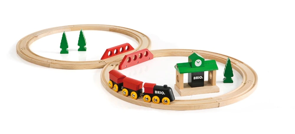 Brio Kolejka Kolejka drewniana z torami 33028 Pociąg Tory Zabawa