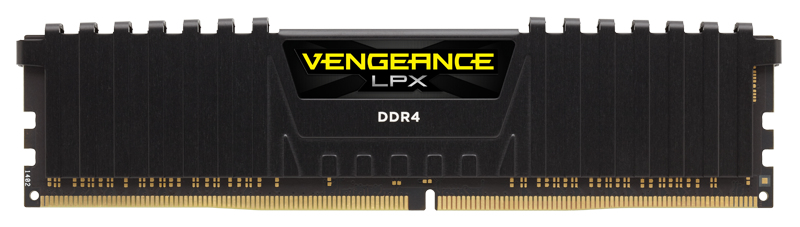 CORSAIR DDR4, 2400MHz 16GB 2x8GB DIMM, 16-16-16-39, XMP 2.0, Vengeance LPX black Heatspreader, Black PCB, 1.2V, for SKL — 9