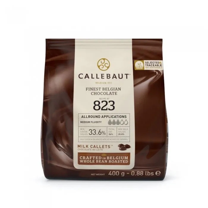 Levně 2x Callebaut čokoláda mléčná 33,6% 823NV 400 g