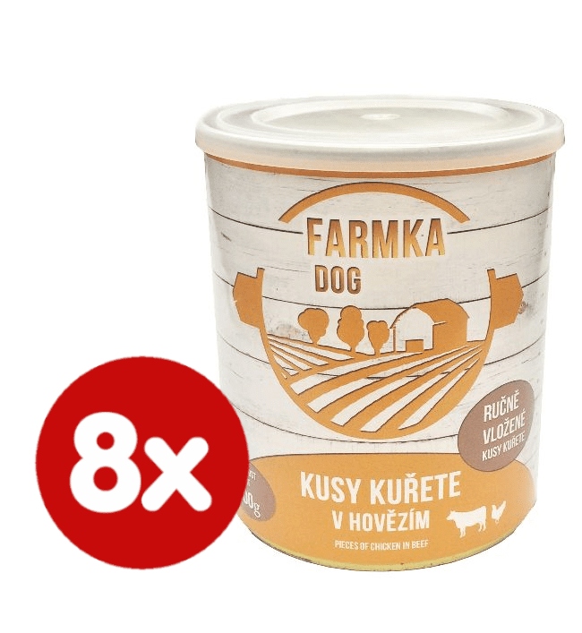 Falco Farmka Dog s kuřetem 8x800 g