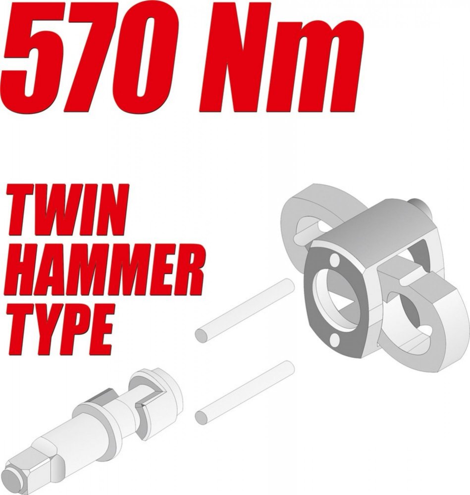 KLUCZ PNEUMATYCZNY 1/2'' 570NM Rozmiar trzpienia 1/2''