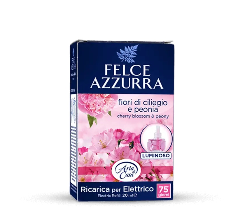 3x Felce Azzurra, náplň do elektrického osvěžovače Peony& CherryBlossom, 20 ml