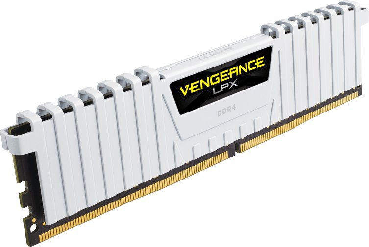 CORSAIR DDR4, 3000MHz 16GB 2x8GB Dimm, 16-20-20-38, XMP 2.0, Vengeance LPX White Heatspreader, Black PCB, 1.35V — 5