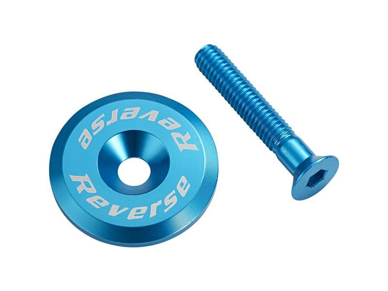 Korek Sterów Top Cap Reverse Śruba Aluminiowa 1-1/8" Niebieski Light Blue