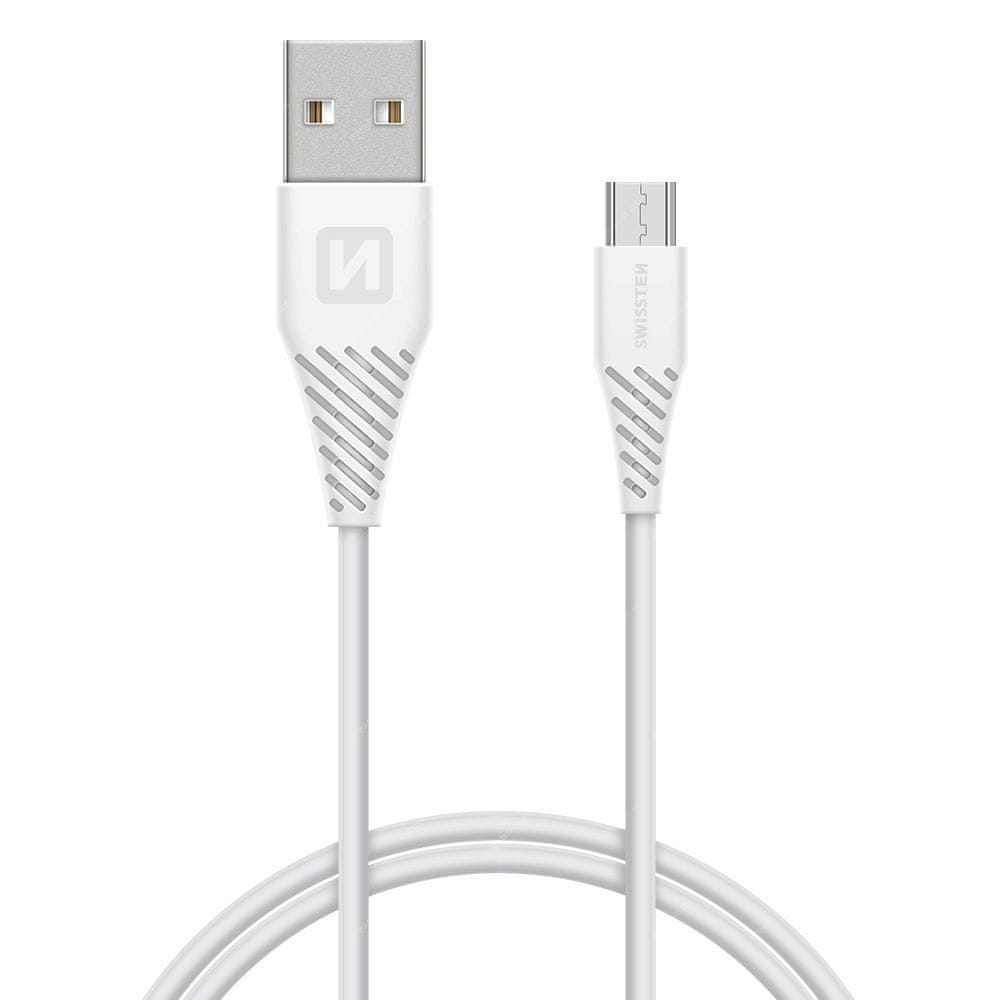 Kabel Swissten Usb microUSB typ B 1,5 m biały