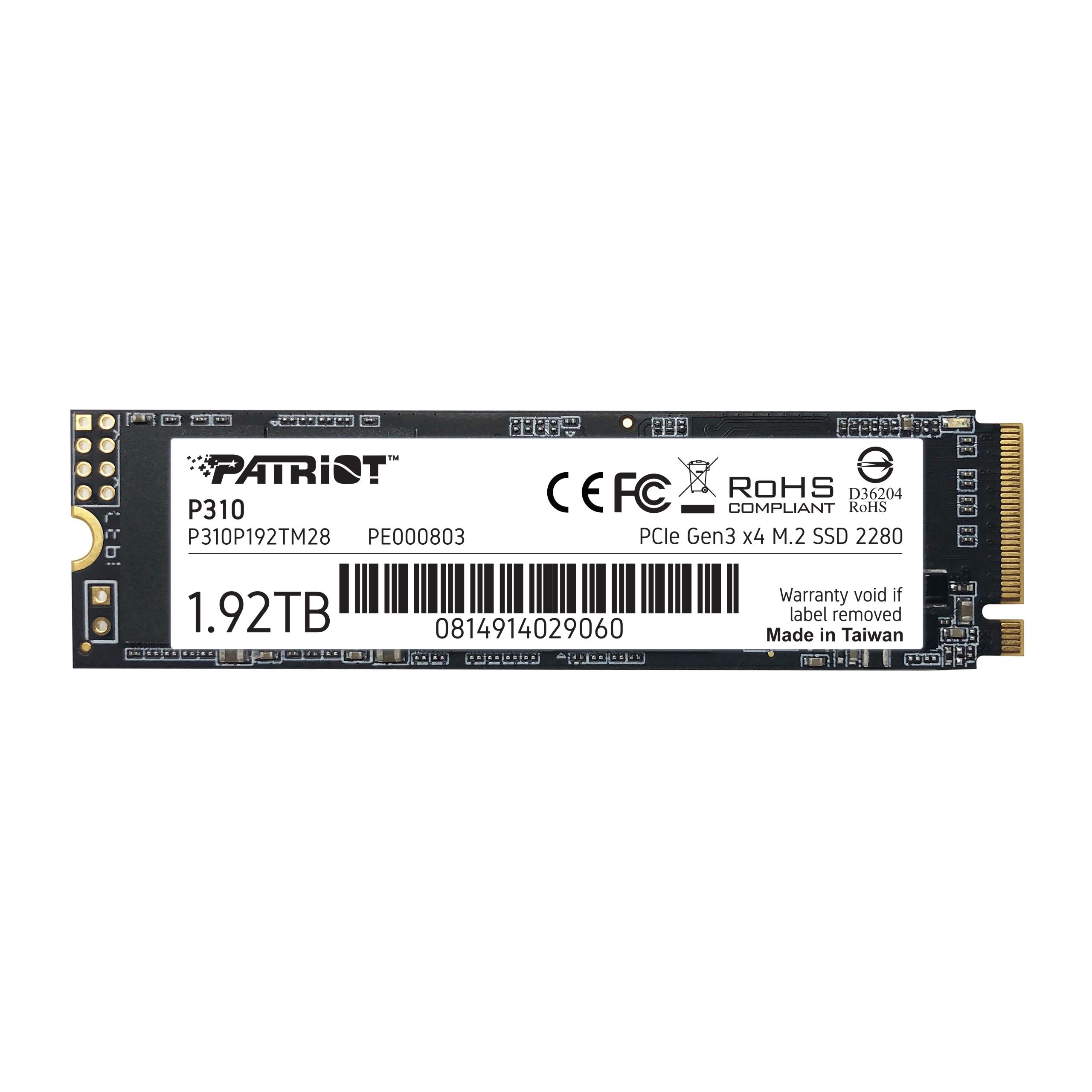 Ssd disk Patriot Memory P310 1,92 Tb M.2 PCIe