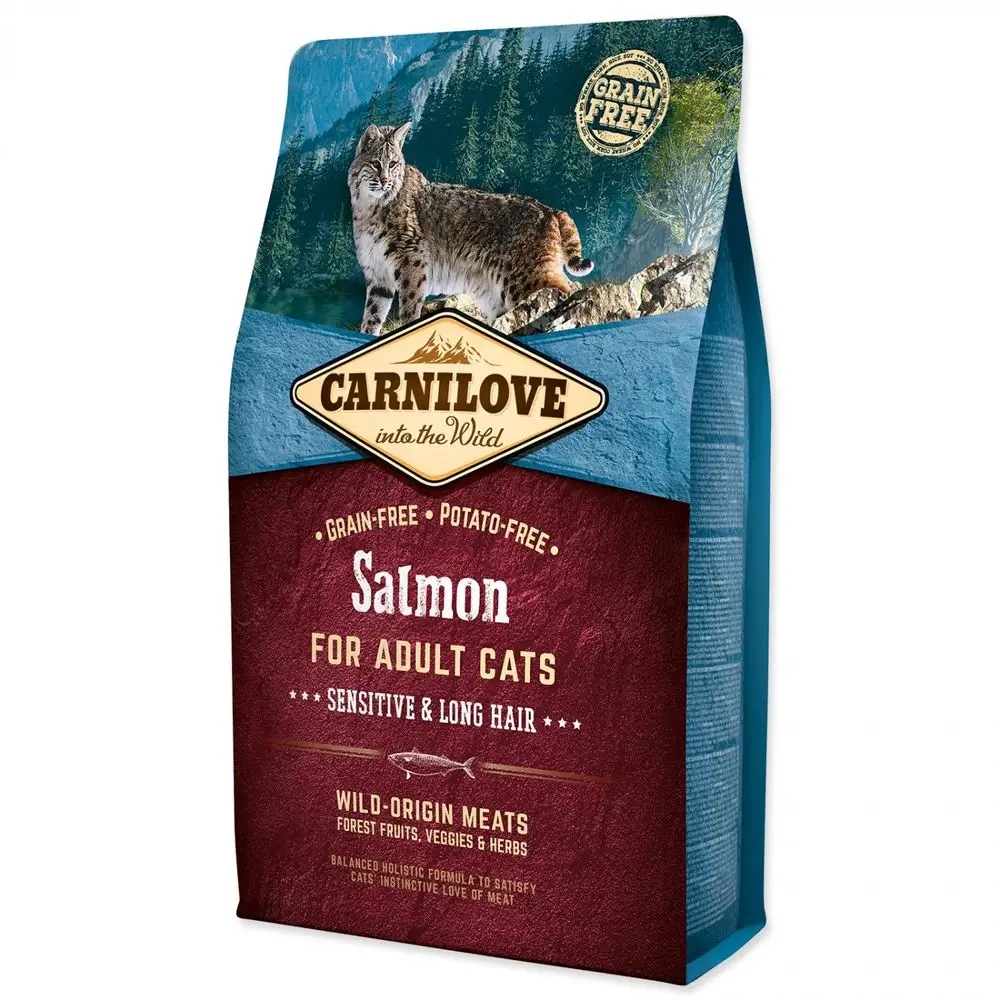 Levně Salmon for Adult Cats – Sensitive & Long Hair 2