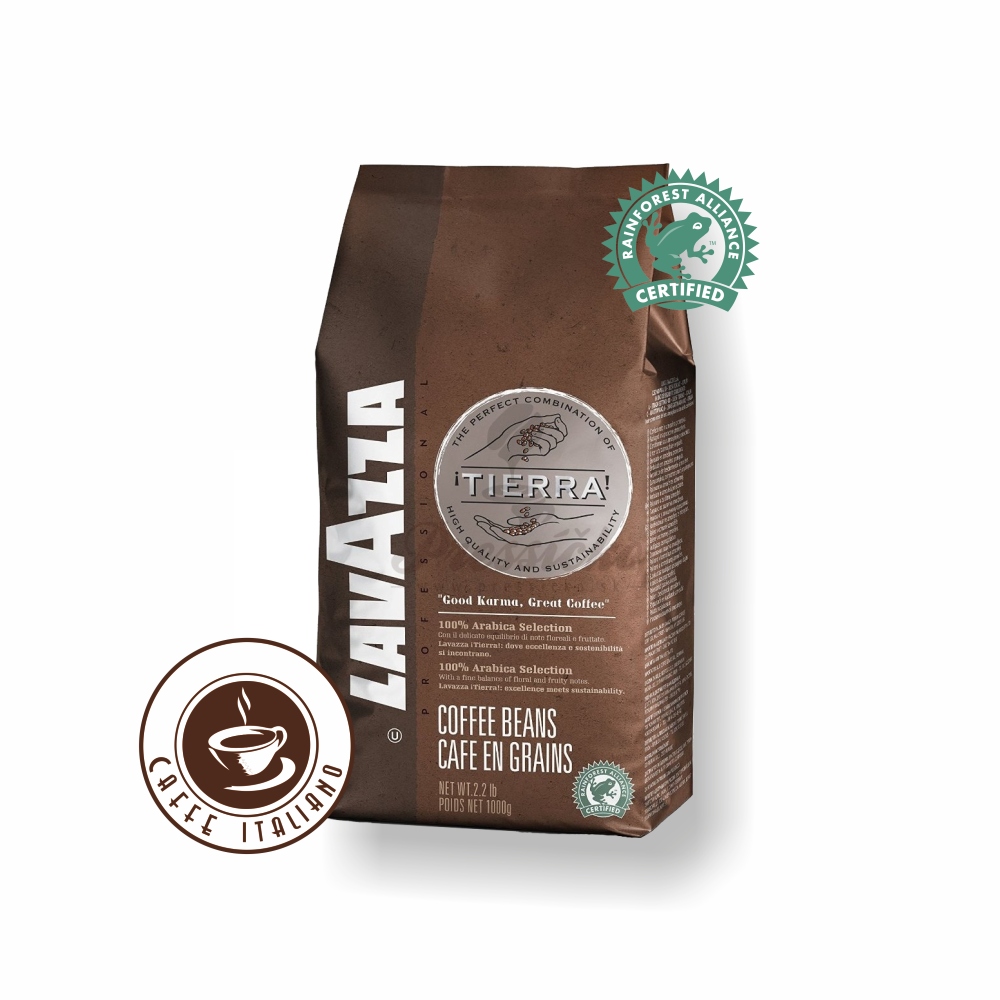Levně Lavazza Tierra Selection italská káva Arabica zrna 1 kg