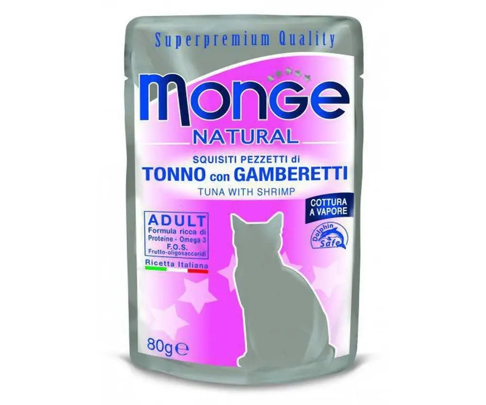 Levně 8 x Monge Buste Tuňák a želé krevety 80 g