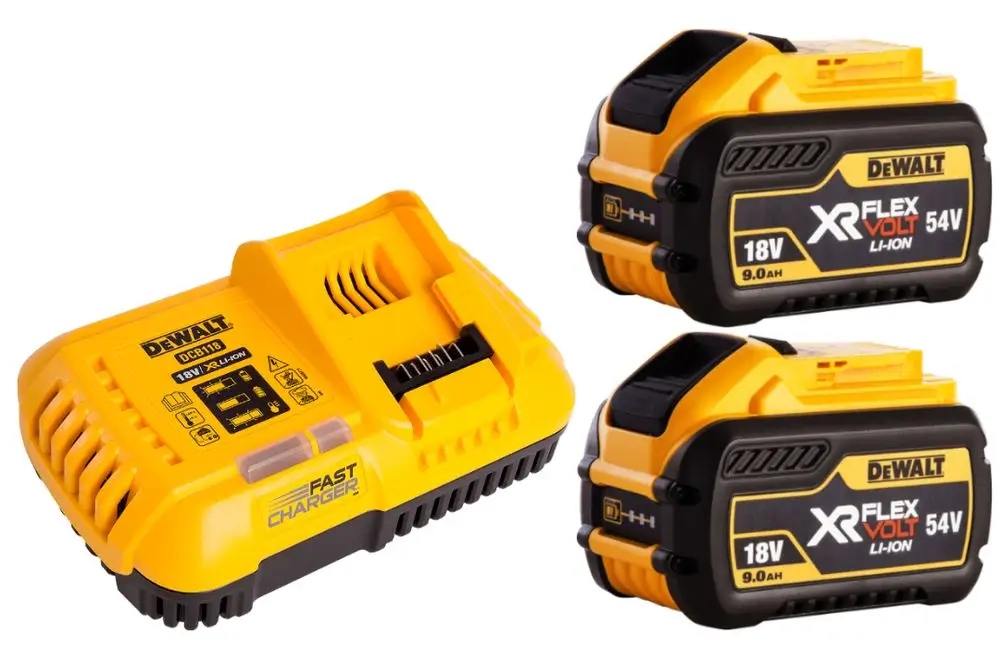 DeWALT DCB118X2 zestaw 2 akumulatorów 54V Li-Ion 9,0Ah ładowarka