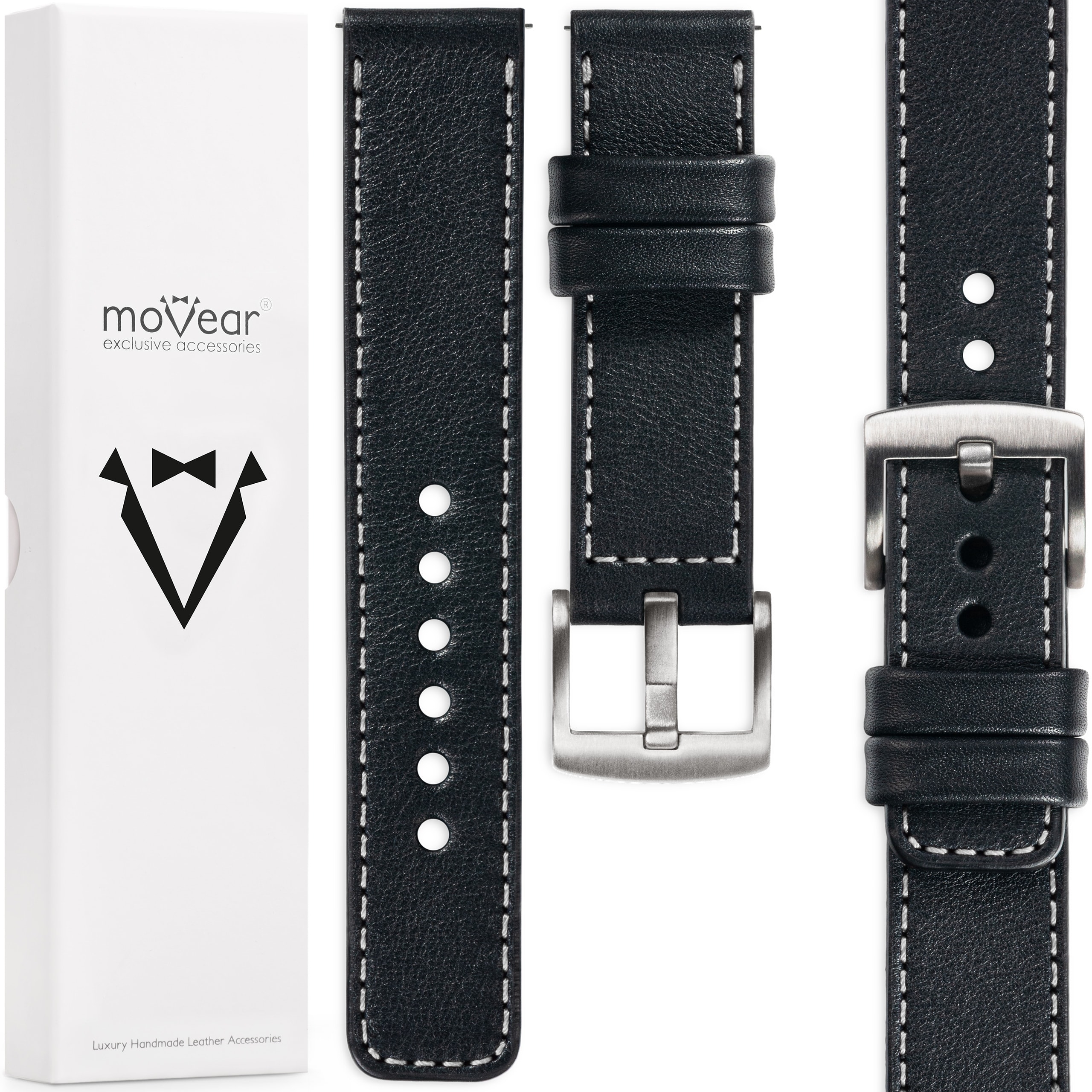 Kožený řemínek pro Samsung Galaxy Watch Ultra 24 mm Kaštanový Polský Movear