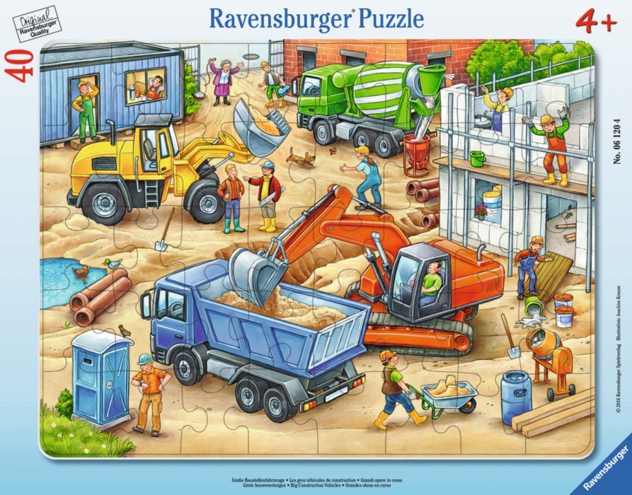 

Puzzle 40 Wielkie pojazdy budowlane Ravensburger