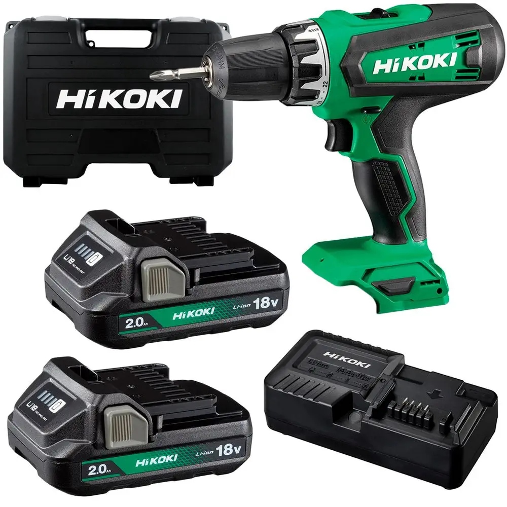 Hikoki DS18DFWCZ wiertarko wkrętarka 18V 2xaku. 2,0Ah+ walizka