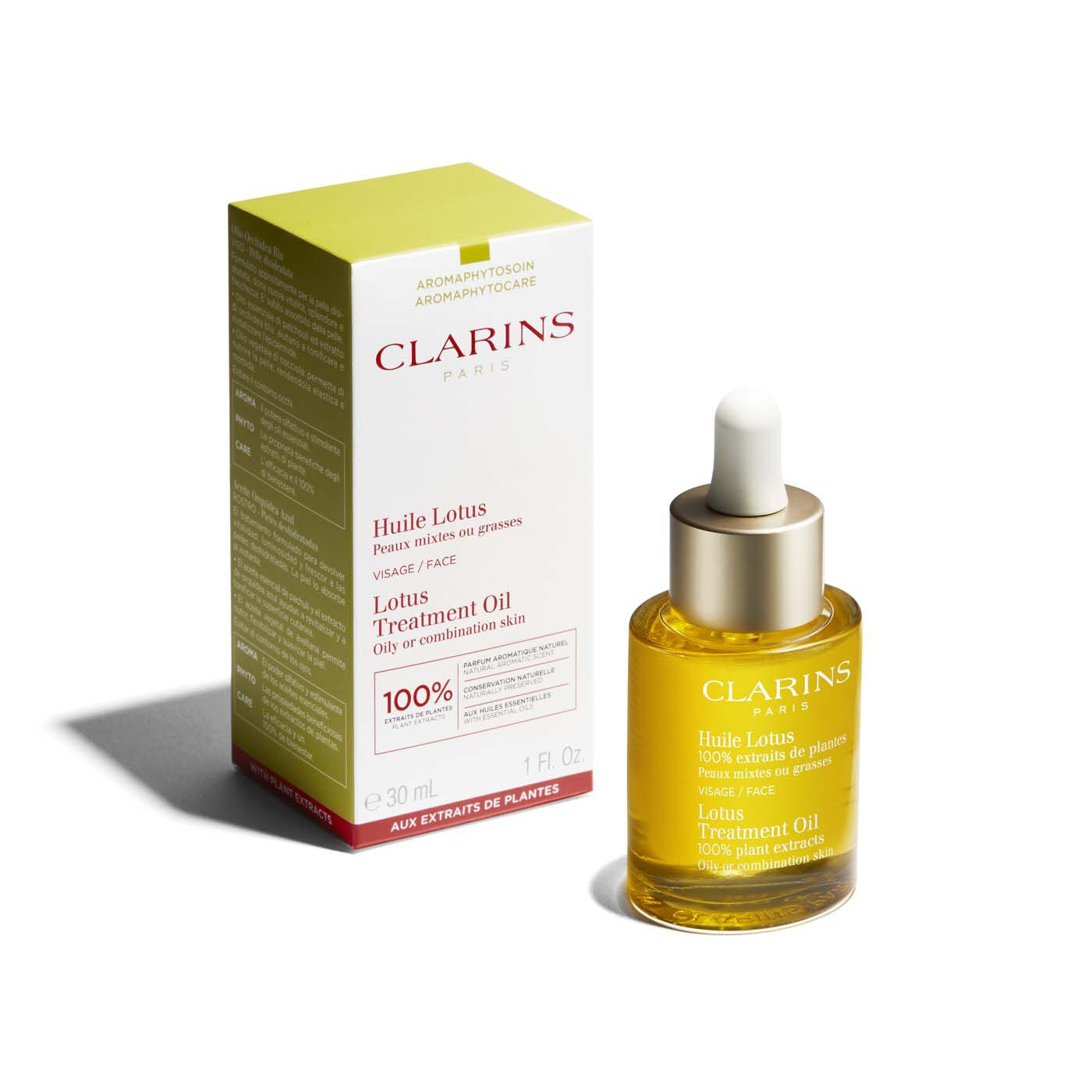 Clarins Olej na obličej Lotus 30 ml pro mastnou a smíšenou pleť