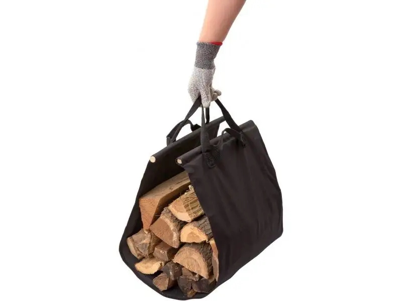 KOSZ TORBA NA DREWNO KOMINKOWE STOJAK DO KOMINKA 2W1 Wysokość produktu 50 cm