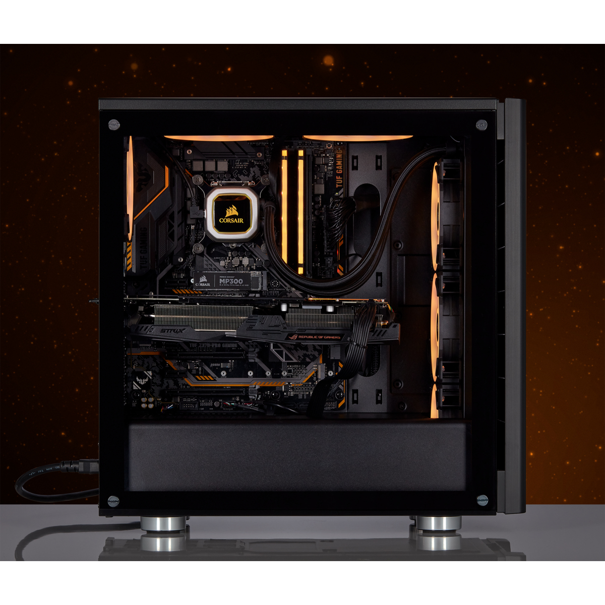 CORSAIR DDR4, 3200MHz 16GB 2x8GB DIMM, 16-18-18-36, XMP 2.0, VENGEANCE RGB PRO TUF GAMING Heatspreader, RGB LED, 1.35V — 8