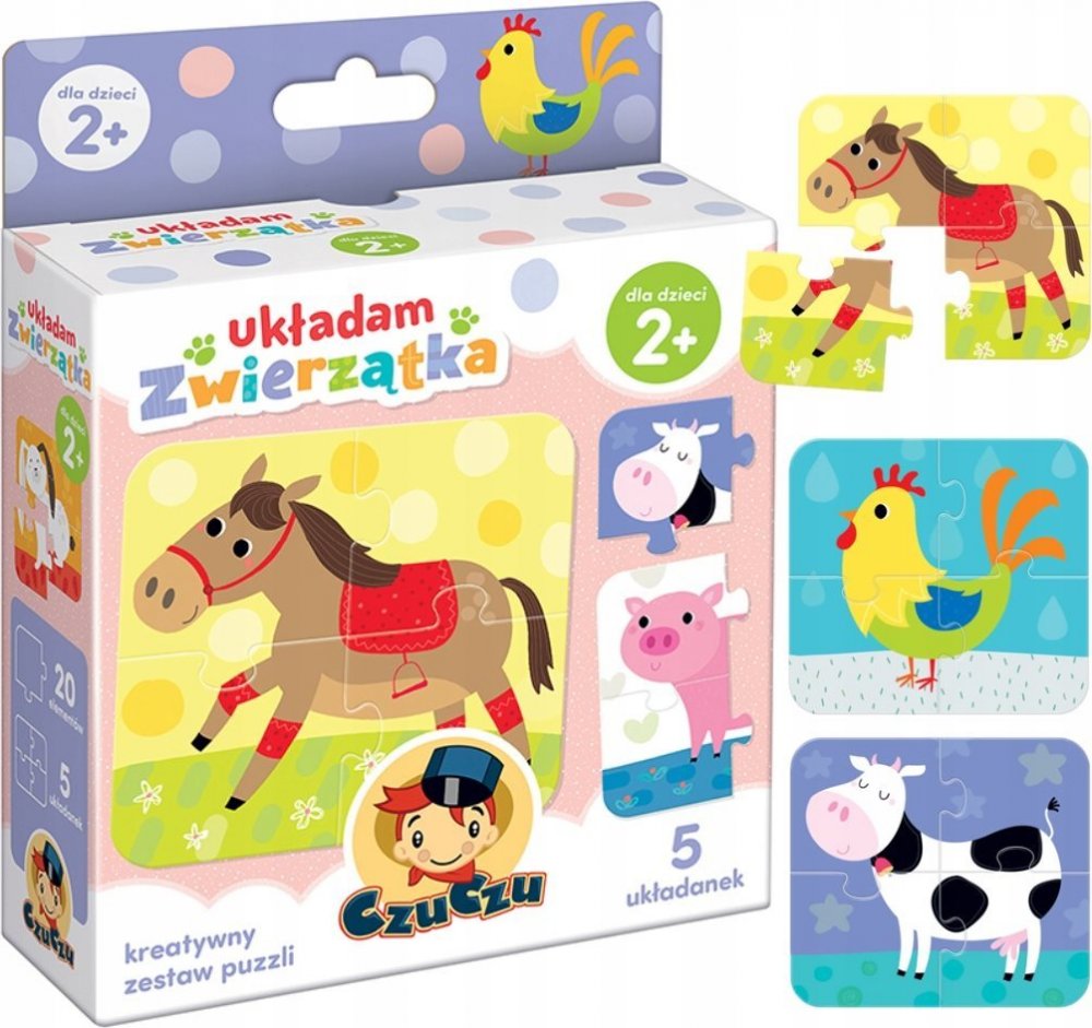 

Puzzle CzuCzu Układam zwierzątka 5x4 elementy