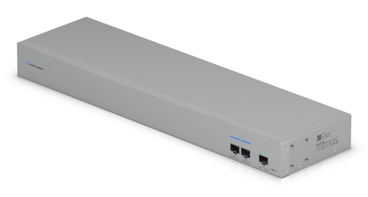 Ubiquiti WAN Switch USW-WAN-EU 10G SFP+ linking two Shadow Mode High Availability UniFi Gateways to a single ISP — 9
