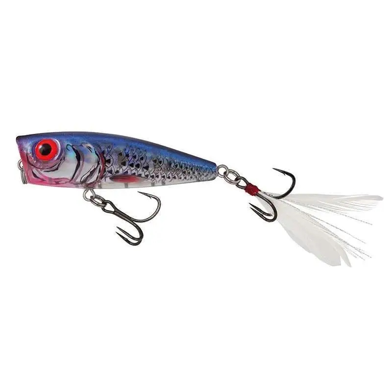 Wobler Popper Salmo Rattlin' Pop 7cm 12.5g Clear Blue Shiner