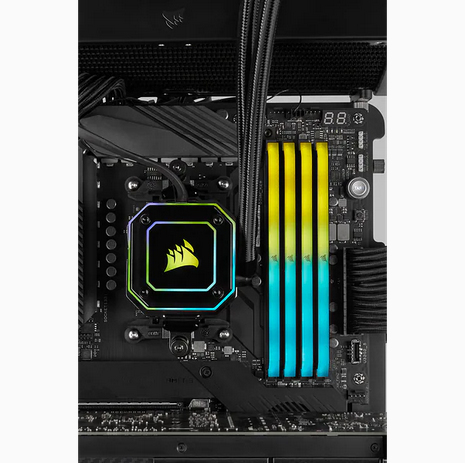 CORSAIR DDR4, 3200MHz 16GB 1x16GB Dimm, 16-20-20-38, XMP 2.0, Vengeance RGB RS, RGB LED, Black PCB, 1.35V, for AMD Ryzen & Intel — 5