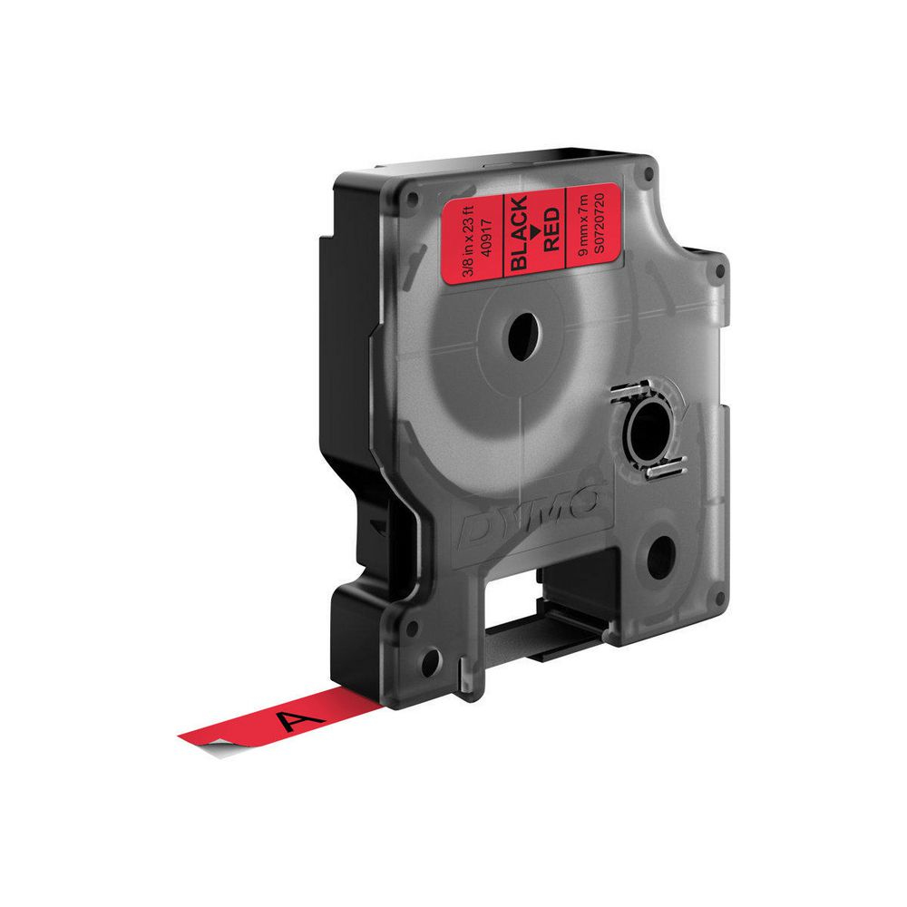 Taśma Dymo S0720720, 9 mm x 7 m, czerwona i czarna