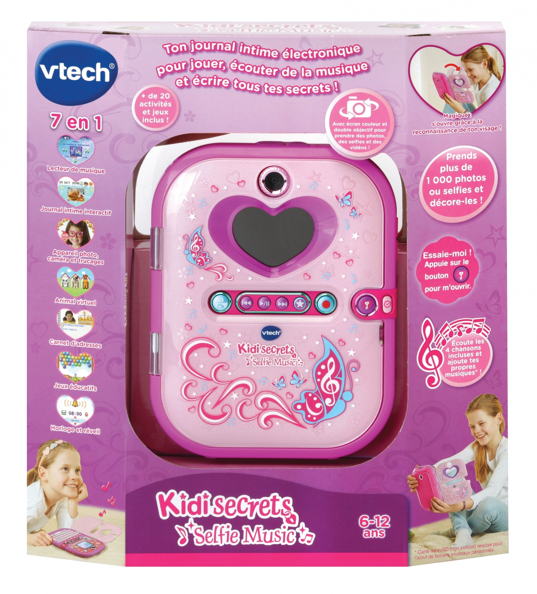 Komputerek dziecięcy VTech 1636 pamiętnik elektroniczny różowy z aparatem