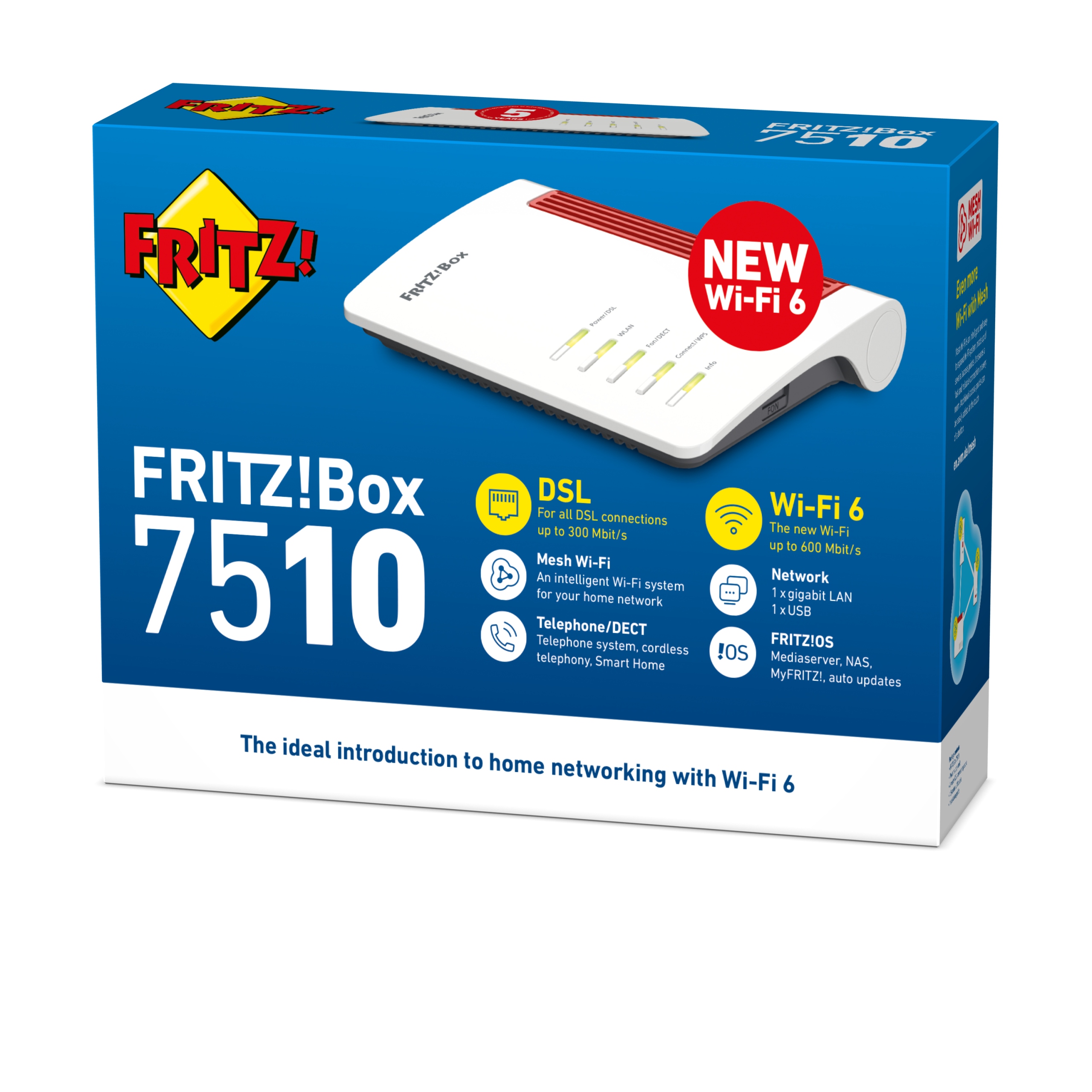 Router FRITZ!Box 7510 WiFi 6 Gigabit Dsl Wlan Smart Home