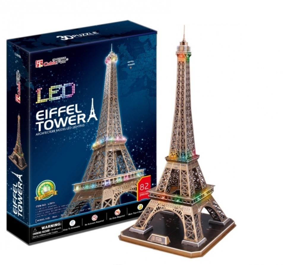 

Puzzle 3D Wieża Eiffel Led