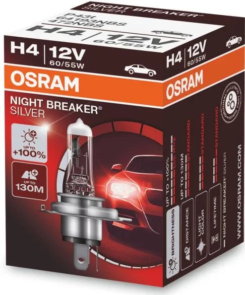 

Osram Zarowka H4 60/55W 12V Night Breaker Silv 641